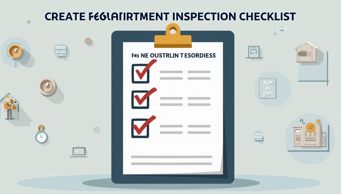 O persoană verificând detaliile unui apartament nou cu o listă de verificare.